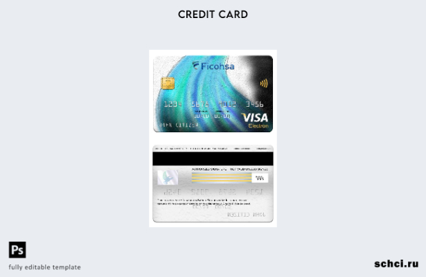 цифровая загрузка шаблона электронной карты Visa Banco Banco Ficohsa Никарагуа